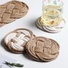 Te-matväv Linne Ins Pastoralt Hem Bordsunderlägg Restaurang Design Te-redskap Värmeisolering Grundläggande Handgjord Dekoration Kaffe Mjuk