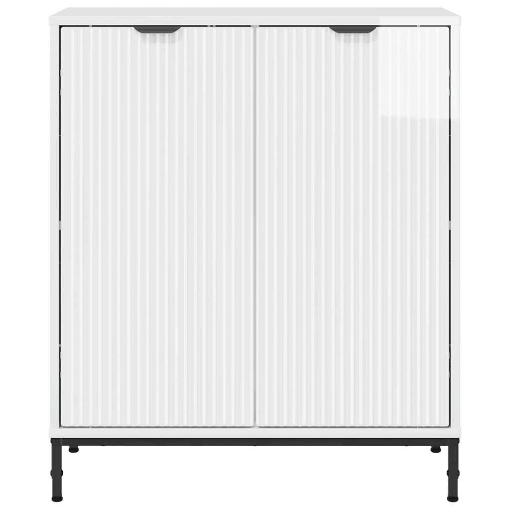 Sideboard High Gloss White 69.5 X 33 X 82 Cm Engineered Wood