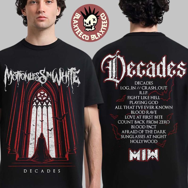 Motionless In White Decade Album Merch 2026 Tracklist Tour Dates T-Shirt S