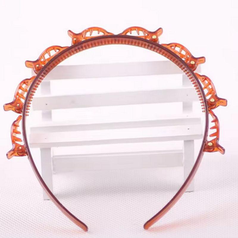 Bentita unisex Alice Bentita pentru cap Bărbați Femei Bandă pentru păr sport Cerc de metal Breton dublu Coafura Agraf Accesorii pentru păr