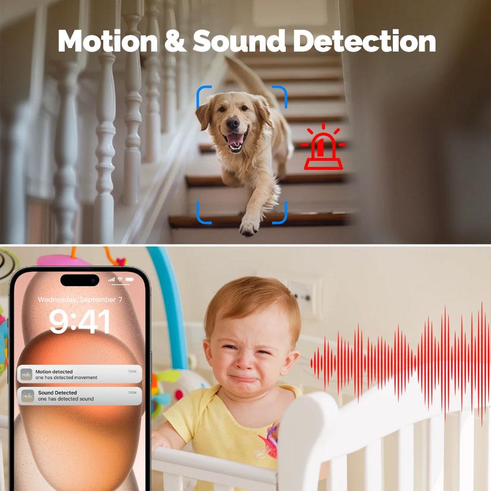 4MP Tuya Smart Mini WiFi Indoor Wireless Security Camera Two Way Talk Home Baby Monitor PIR Auto Tracking Surveillance