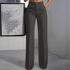 2026 Women's Plus Size High-Waisted Drapey Slimming Straight Trousers - European & American Style