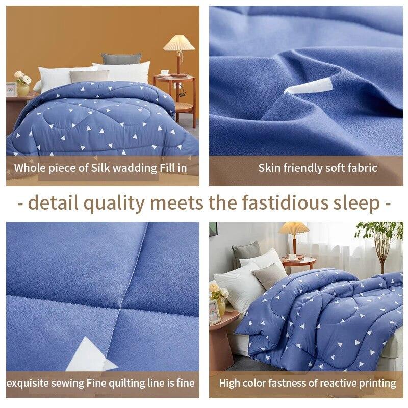 Thickened Spring Warm Autumn Quilt Warm Bedding In Autumn And Winter The Four Seasons Polyester Fibre Quilt