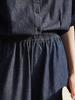 Louvre Summer Korean Retro Wide-Leg Breathable Sun Protection Jeans for Women