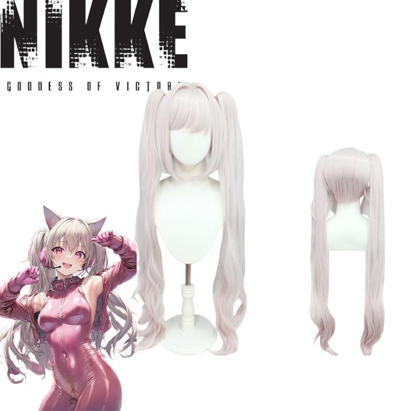 Nikke Victory Goddess Cosplay Wig In Light Pink And White