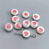 Shell Bronzing Moon Star Hearts Bead Charm Round White Freshwater Pearl of Shell Bead for Jewelry Making Diy Necklace Accessory