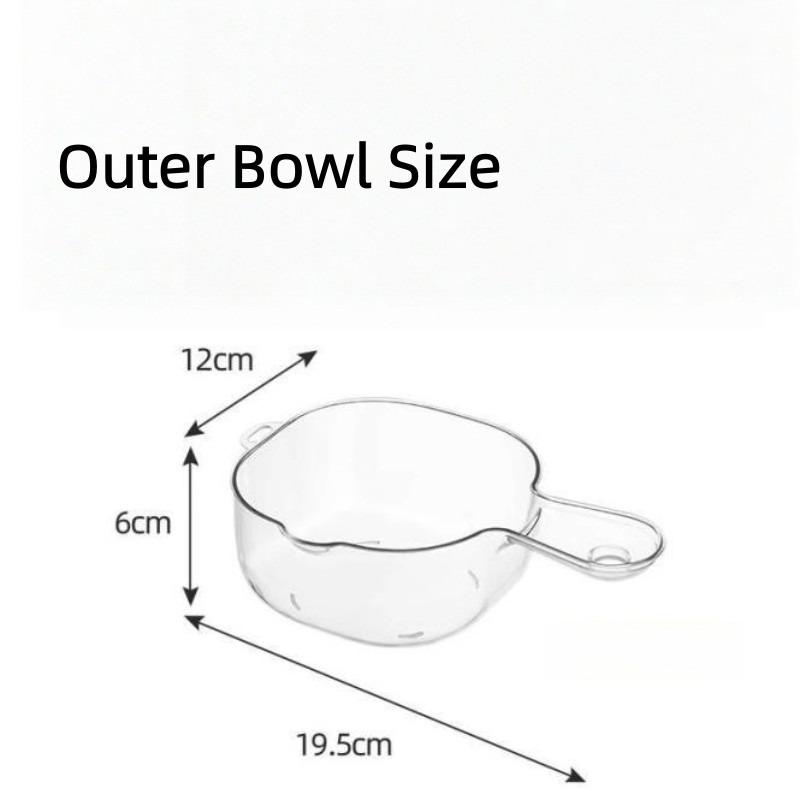 Cartoon Filter Fruit Strainer Double Layer Basket Plate With Handle Cute Plastic Bowl For Kitchens Home Uses