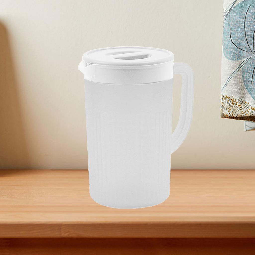 Plastic Pitcher with Lid Large Capacity High Temperature Resistant Cold Water Jug for Juice Tea
