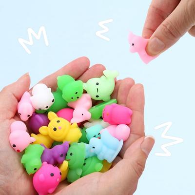 20PCS Super Mini Mochi Toys Kawaii Cute Cool Animals Bulk Fidget Toys Party Favors for Kids Boys Girls Gifts