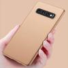 Coque de protection - BOOLING - pour Samsung Galaxy S10 - Silicone ultra-léger - Lot de 2 verres trempés - Doré