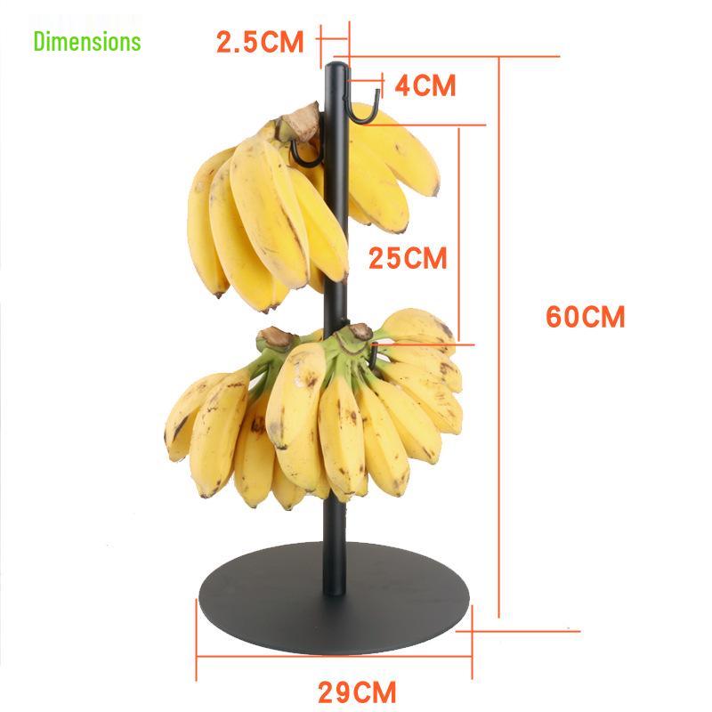 Четырехъярусная напольная кованая стойка-дисплей для бананов и плантанов