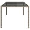 Garden Table Gray 250 x 100 x 75 cm Poly Rattan