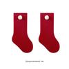 2024 Winter Baby Socks: Big Red, Warm, Seamless Mid-Calf for New Year, First Birthday, Full Moon, or Hundred Days Celebration