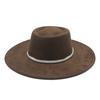 Suede Pearl Decorative Concave-Convex Top Hat, Simple Holiday Performance Street Shot Big-Brimmed Top Hat