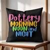 Morning Noon Cushion Cover Natural Linen Organic Fabric DoubleSided Printing Couch Pillow Covers Home Decor