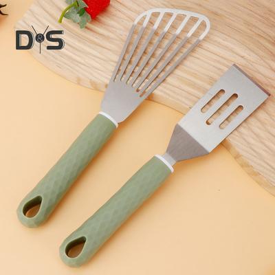 Edelstahl Antihaft-Pfanne Kochspatel Bratfischspatel Bequemer Griff Steak Pfannkuchen Schlitzspatel Küchenhelfer