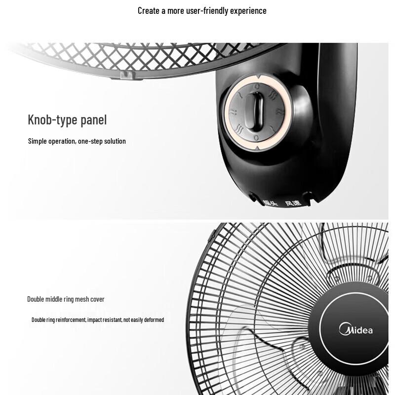 Midea 16-inch Wall-Mounted Oscillating Fan