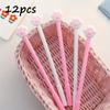12pcs Softhearted and Cute Girl Cat Paw Gel Pen Romantic Pen School Supplies Office Supply Student Black Ink 0.5mm Back To School Season