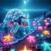 1000pcs Glowing Night Fluorescent Turtle Jigsaw Puzzle Suitable for, Rectangular Brain with Starlight Night Sea Scene, Portable Challenge for Decor, W