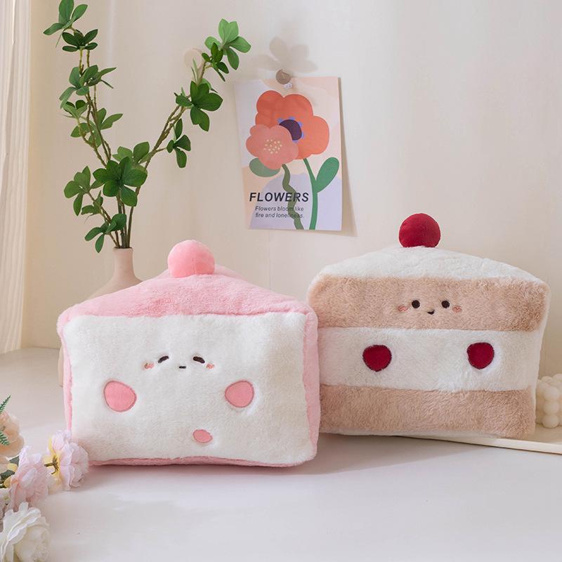 Plush Matcha Dessert Cake Toy for Kids' Room Decor and Photo Props