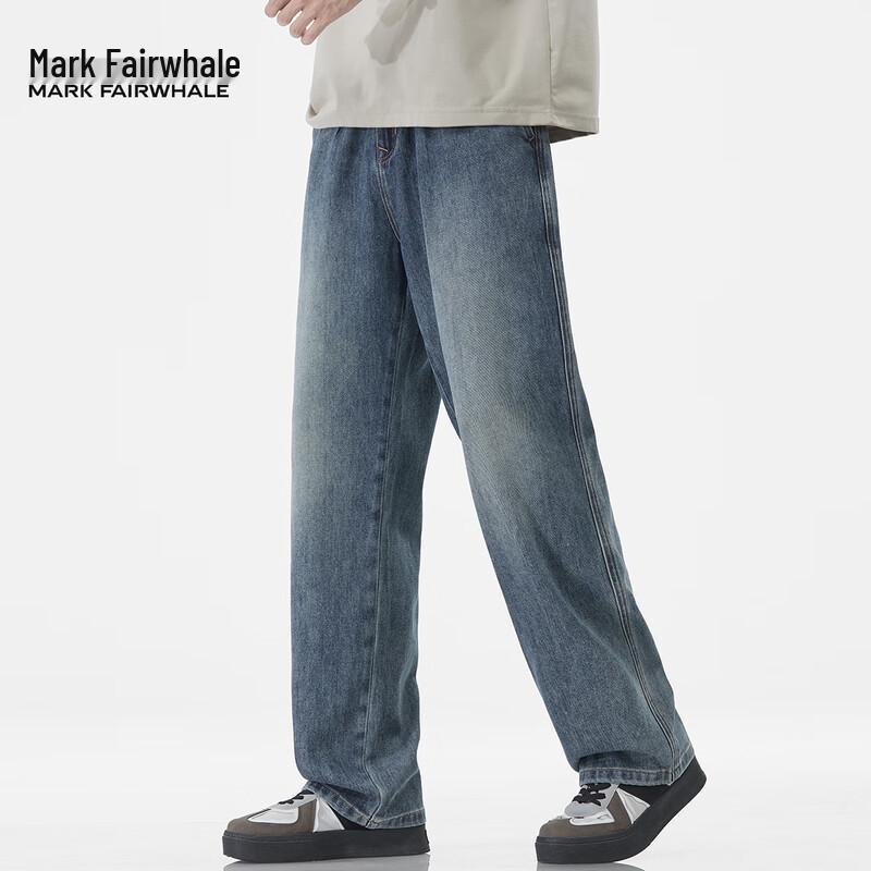 Mark Fairwhale Herren Locker Geschnittene Gerade Bein Tencel Lyocell Jeans
