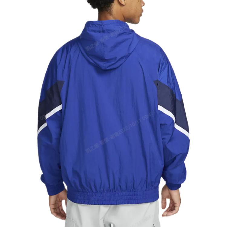 Nike Kapuzen-Reißverschlussjacke mit Markenlogo-Print Langarm Herren Oberbekleidung Vintage-Blau DN3081-417