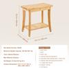 Bamboo Shower Bench 19.1 X 11.3 X 18.3 In Shower Stool Chair for Bathroom