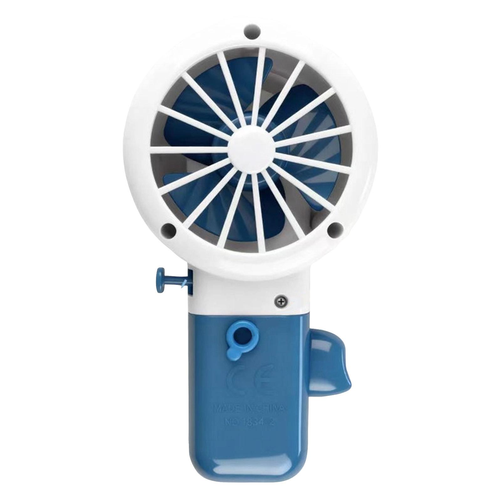 

Handheld Spray Fan — Battery-Free, Hand-Cranked & Humidifying Fan. A 2-in-1 Summer : & Humidification. No Charging Required, No Power One Size синий