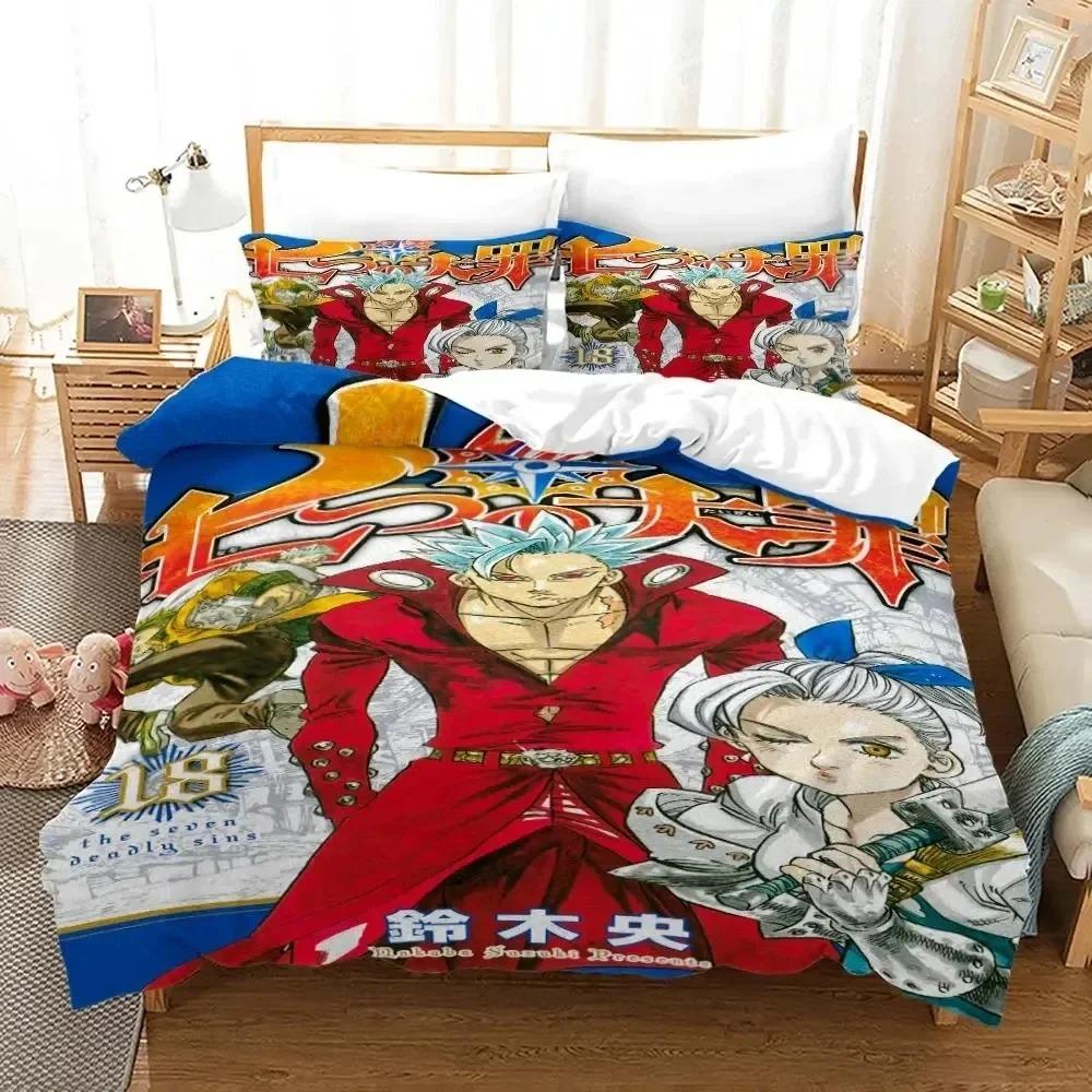 Anime Seven Deadly Sins Bedding Set Boys Girls Twin Queen Size Duvet Cover Pillowcase Bed Kids Adult Fashion Home Textileextile