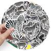 Zebra Animal Doodle Stickers – 50 Waterproof Sheets for Kids' Decor, Phone Cases, and Suitcases