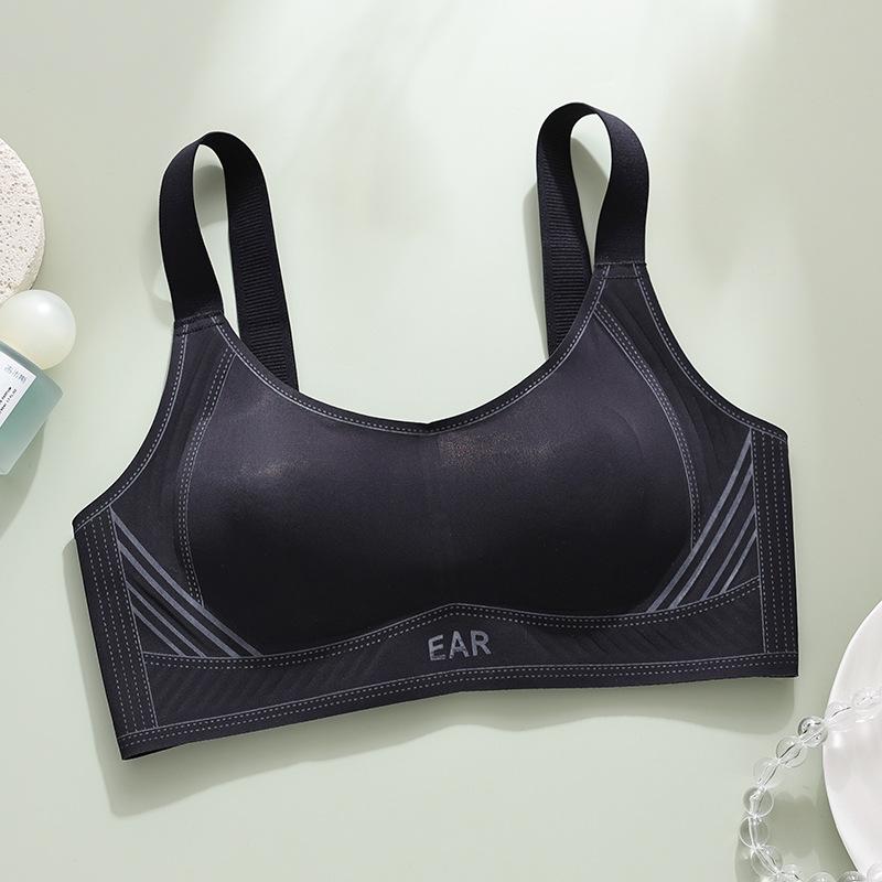 Rabbit Ears Jelly Glue Soft Support Large Size No Steel Rim Large Breast Bra Cover Gathered No Trace Breathable