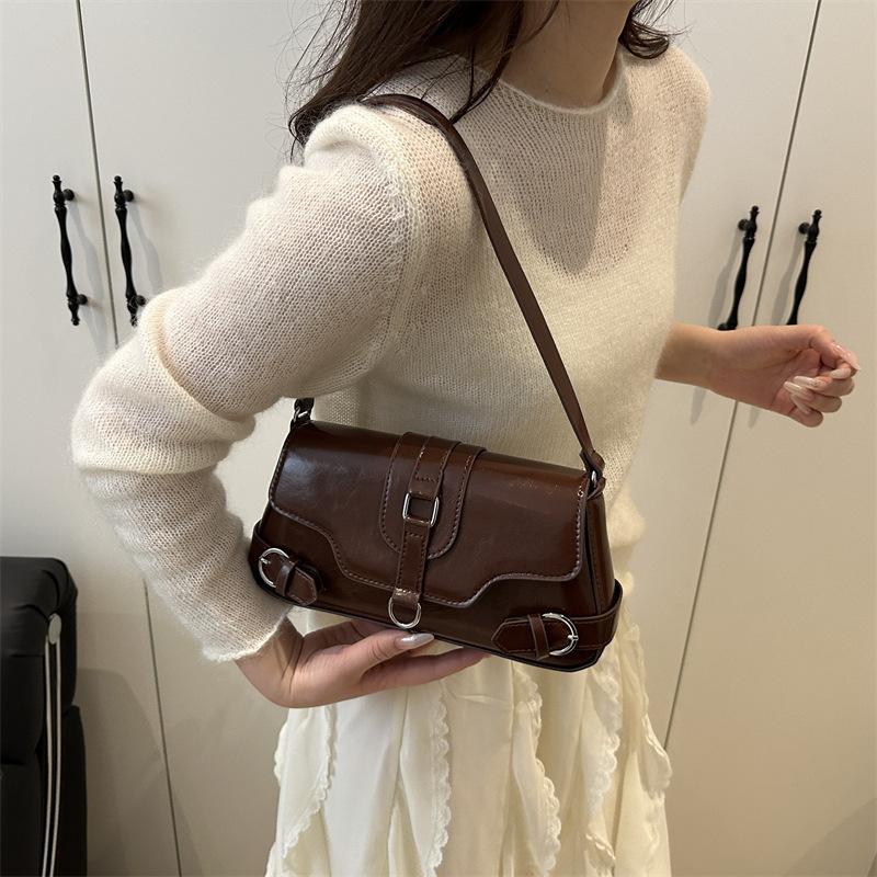 Bag Lady 2025 New Trendy High Sense Fashion Shoulder Messenger Bag Retro Versatile Internet Celebrity Explosion Small Square Bag