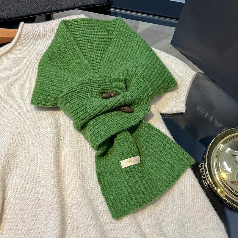 Wool Knitted Winter Scarf For Women Warm Cashmere Scarves Neckchief Solid Lady Shawl Wrap Female Pashmina Bufanda
