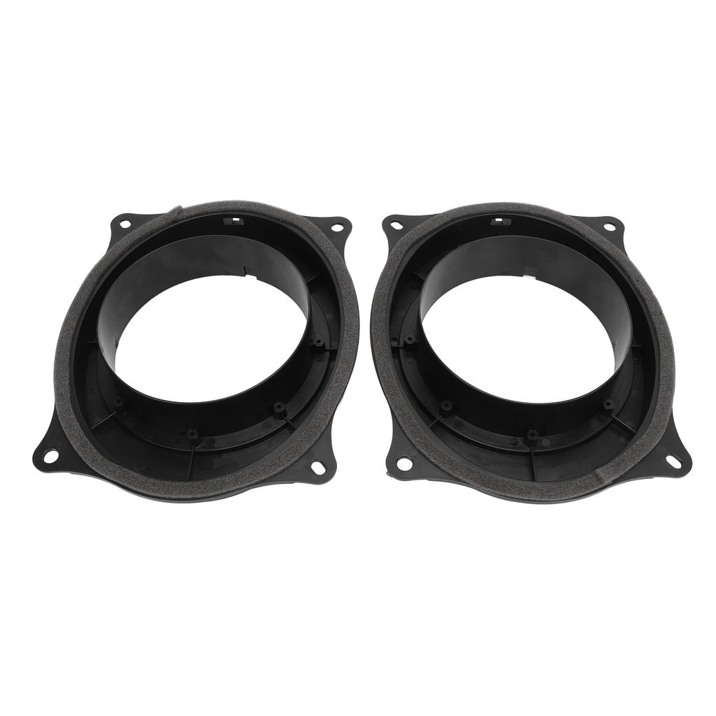 2 Stück 6,5 Zoll Schwarze Türlautsprecher-Adapter-Distanzringe mit 2 Kabelbäumen Ersatz für Corolla
