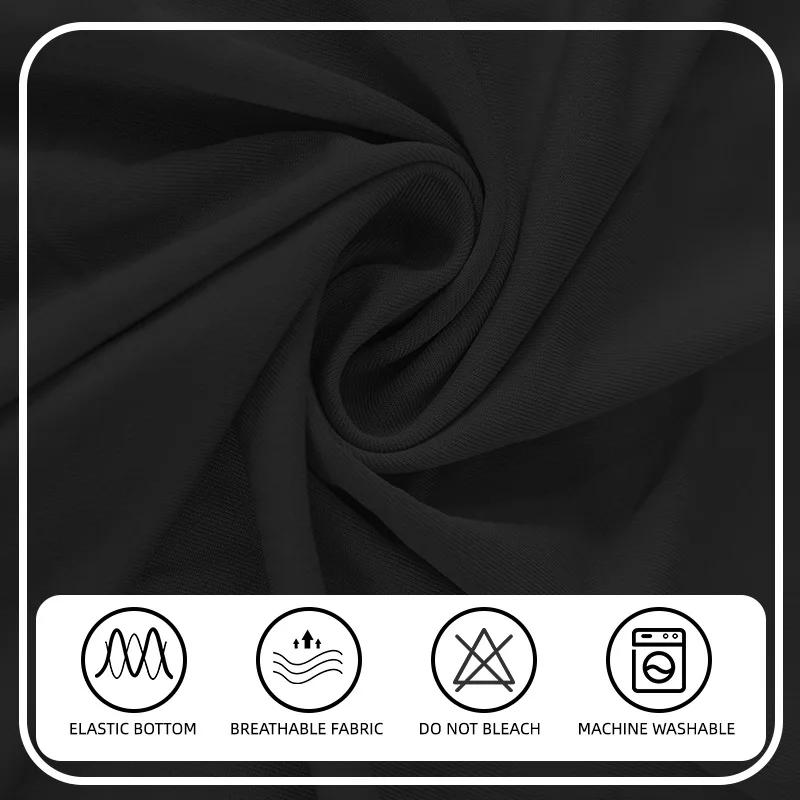 Solid minimalist style tablecloth high elasticity bed cover for beauty beds dining table anti slip anti stain arched table cover