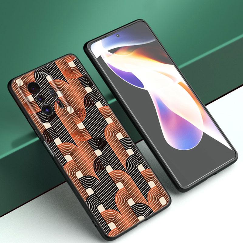 Ästhetische Afrikanische Wachs Fabic Telefon Fall Für Xiaomi Mi A2 8 9 SE Hinweis 10 10T 11 12 Lite 9T 11T 12S 12T Pro A3 6X 12X Schwarze Abdeckung
