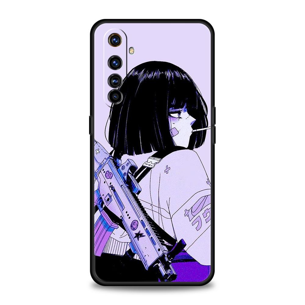 For Realme 10 9 8 5G 7 6 GT2 Pro Plus 9i 8i C21 C11 C25 C35 Japanese Style Anime Girl Phone Case For Realme GT Neo 2 3 3T Cover