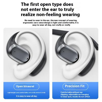 Bluetooth Headset Super Long Battery Life Sports Mobile Phone Universal Wireless Headset OWS Non-in-ear Digital Display