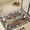 Stone Pattern Sweet Home Carpet Mat Rug Non-Slip Washable Home Decoration for Entryway Kitchen Bedroom Bathroom Indoor Outdoor