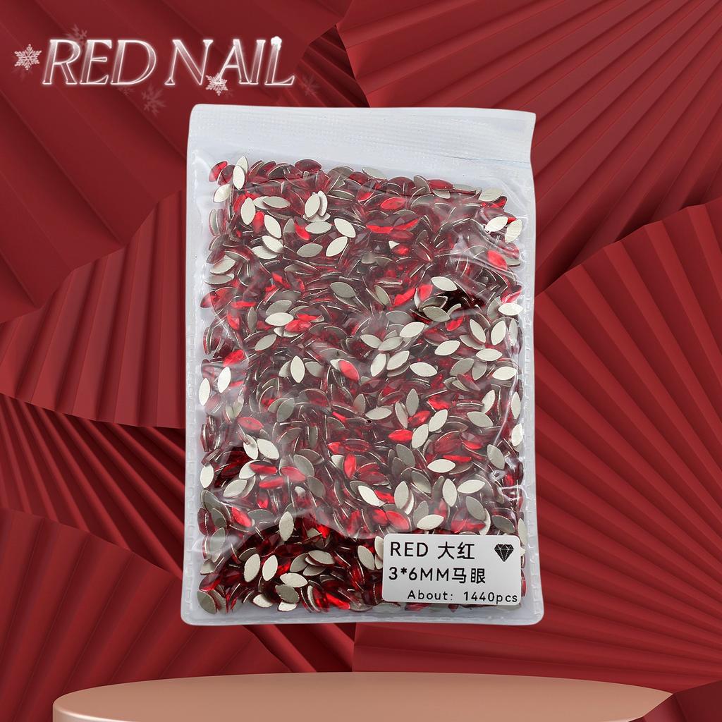 Pachet întreg de Crăciun de Anul Nou, mic, mare, roșu, fund plat, formă specială, diamant, artă pentru unghii, ornament pentru unghii, diamant roșu în formă specială