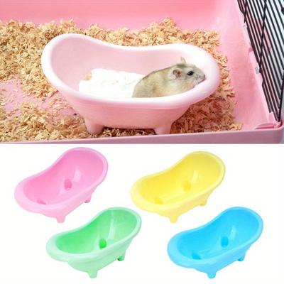 Haustier-Maus-Badewanne, Kunststoff-Badewanne, Hamster-Badespielzeug, kleines Haustier-Badezimmer, Haustier-Rattenkäfig-Zubehör