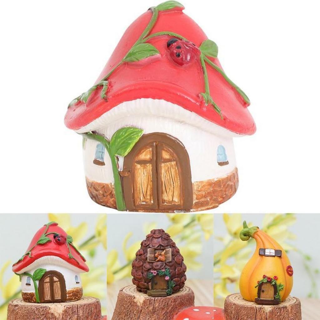 Miniatures DIY Crafts Fairy Figurines Mini House Garden Decoration Micro Landscape Resin