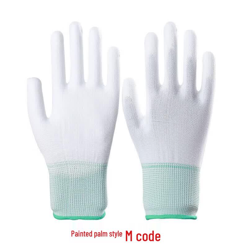 Disposable Knitted Cotton-Nylon Work Gloves (10 Pairs)