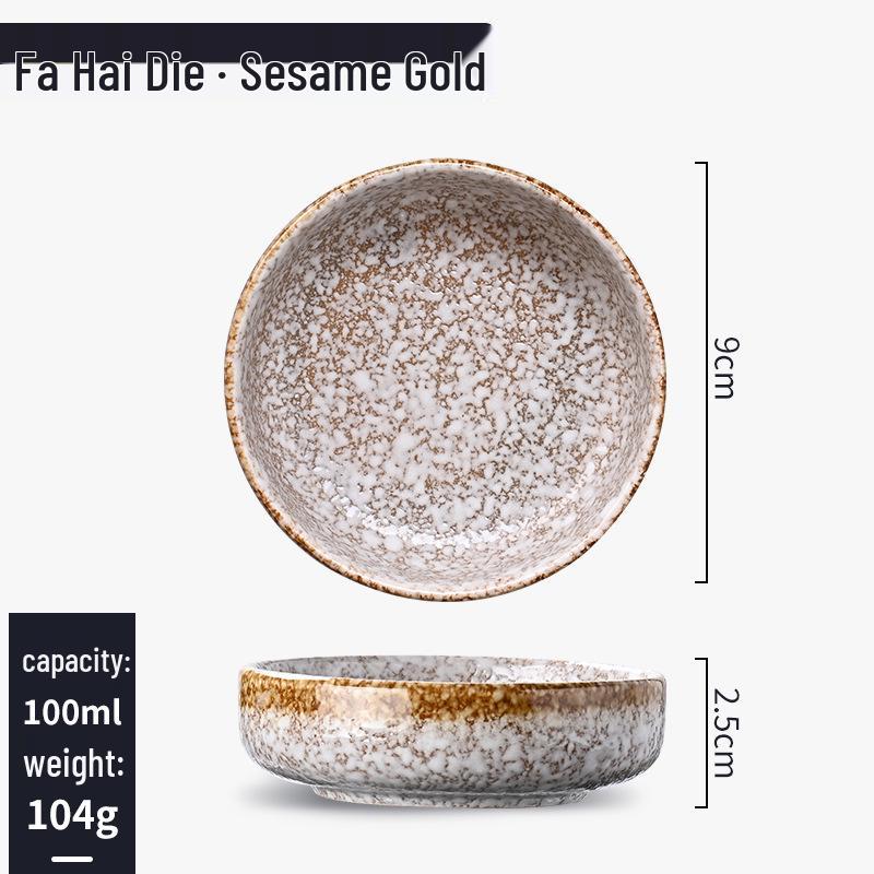 Japanisches Keramik-Dip- & Sojasaucen-Schälchen-Set - Snackteller & Geschirr