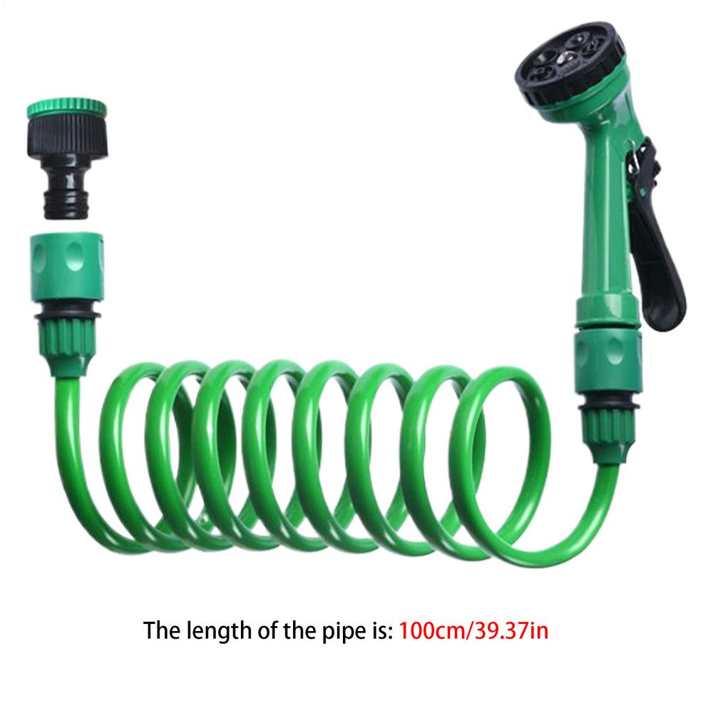10/15m Coil Garden Hose 5 Watering Mode Water Hose Expandable With Spray Nozzle Irrigation System Lightweight Ergonomic Sprayer
