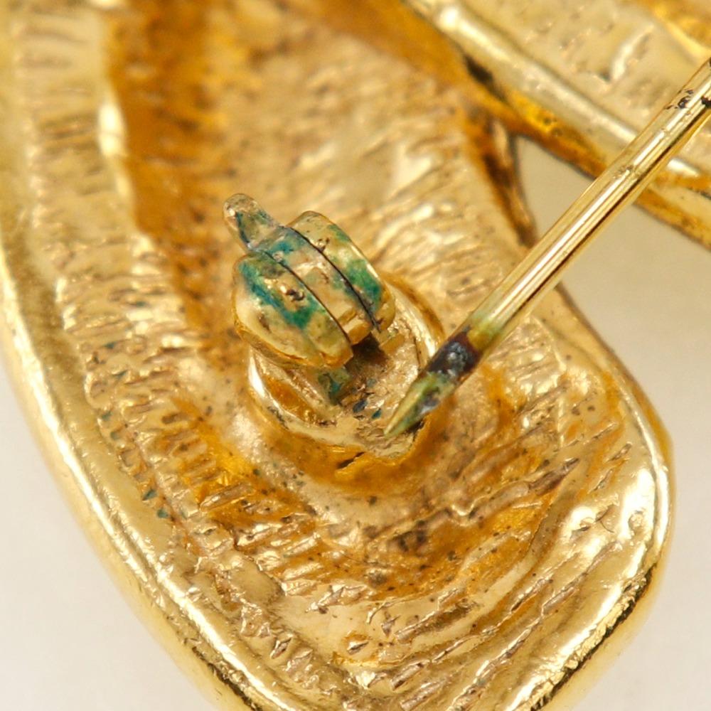 Chanel COCO Mark Brooch Matelasse Plated Gold 32.4g Women Used