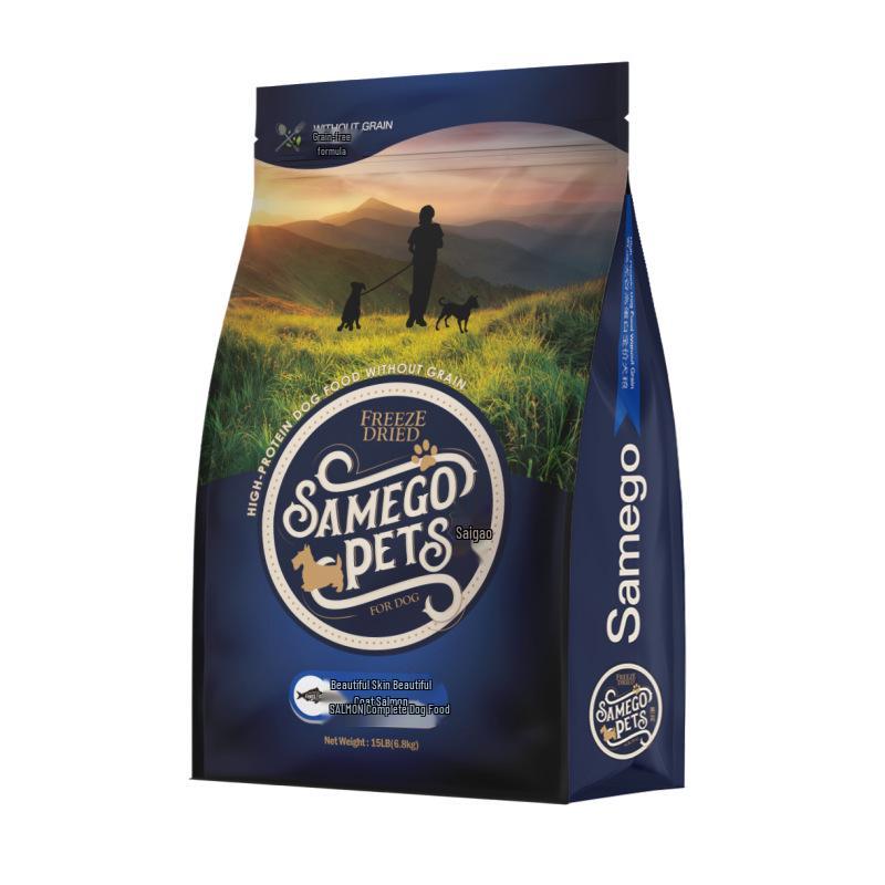 Samego Saikyo Freeze-Dried Chicken, Duck, Salmon & Beef Vegetable Dog Food for All Breeds