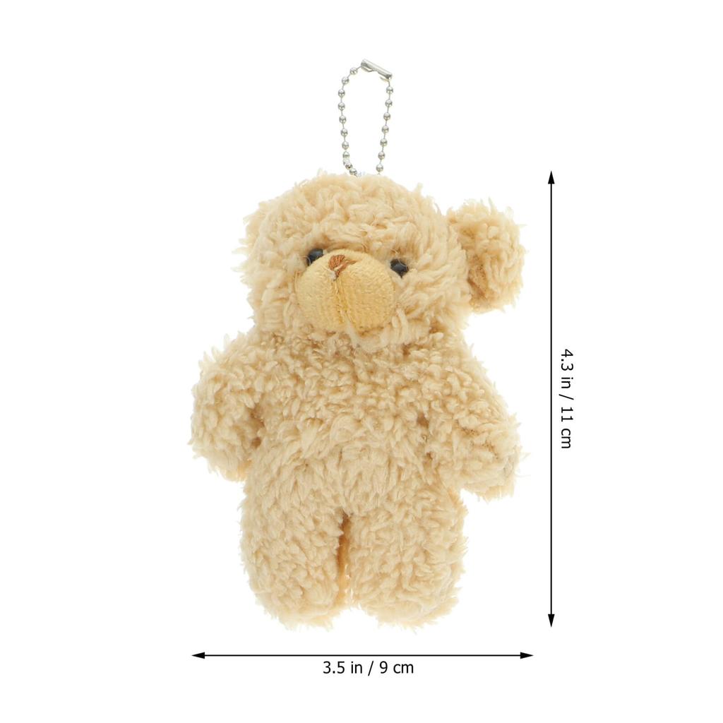 CALLARON 16-Piece Stuffed Bear Keychains, Stuffed Bear Pendants, Stuffed Key Ring Charms, Cute Keychains, Keychains, Straps
