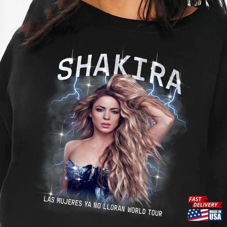 

Редкая футболка Shakira Las Mujeres Ya No Lloran с коротким рукавом, унисекс, размеры от S до 5XL, LO249, унисекс футболка XXXL