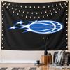 Blue Basketball with Stars Design Pattern Wall Hanging Tapestry Decorative Tapestry Home Decor for Bedroom and Living Room